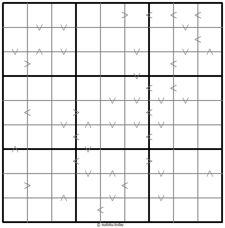 Greater Than Kropki Sudoku 2025年12月06日