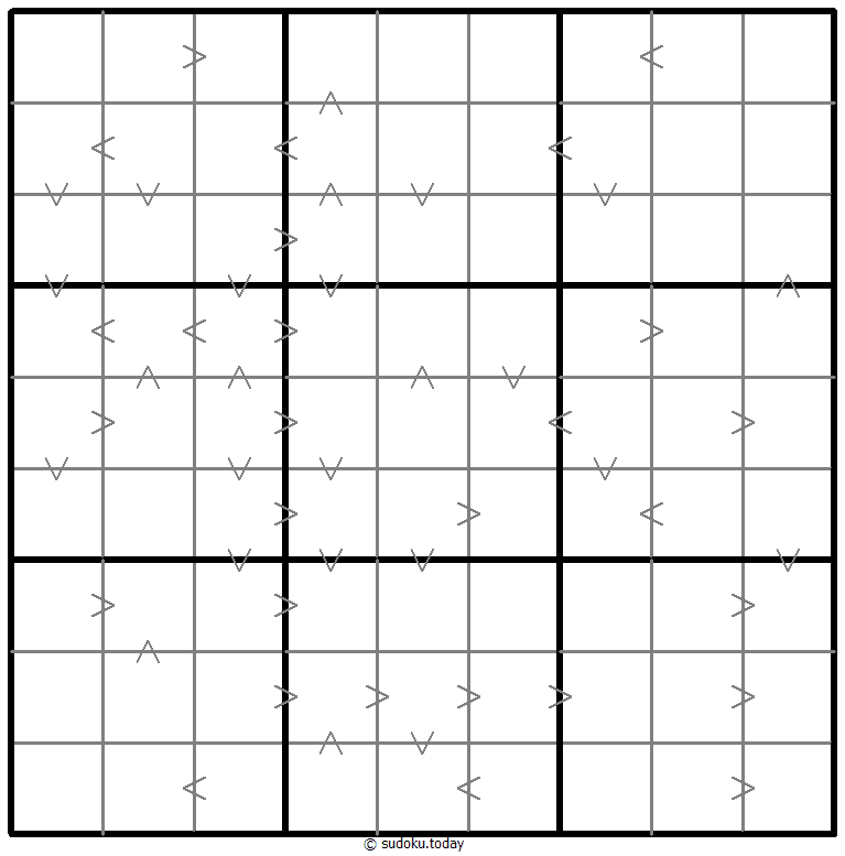 大なりチェス数独