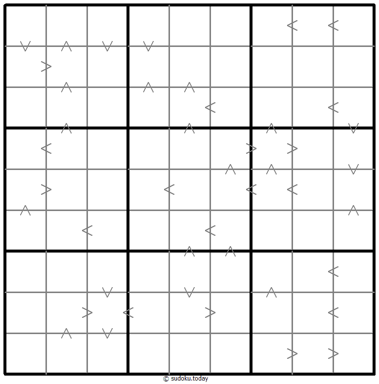 Greater Than Kropki Sudoku 2026年01月22日