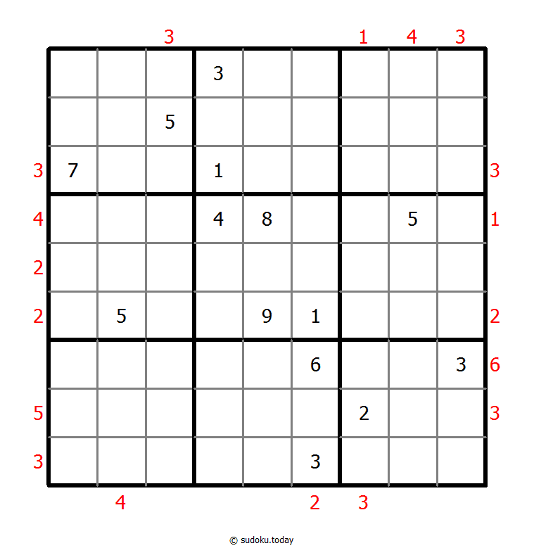 摩天楼数独 #46261