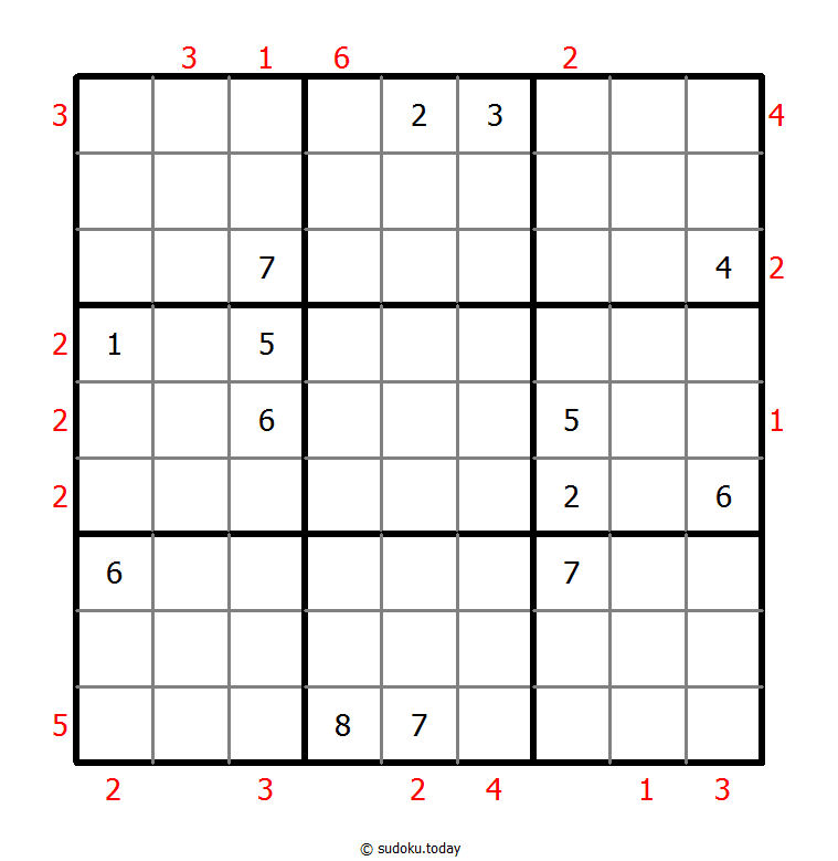 摩天楼数独 #46340