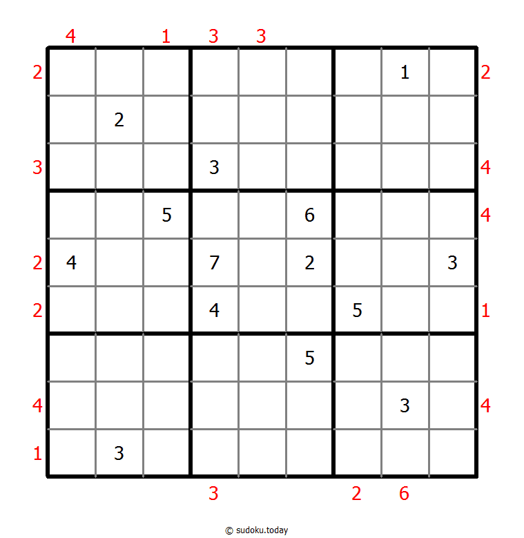 摩天楼数独 #46389