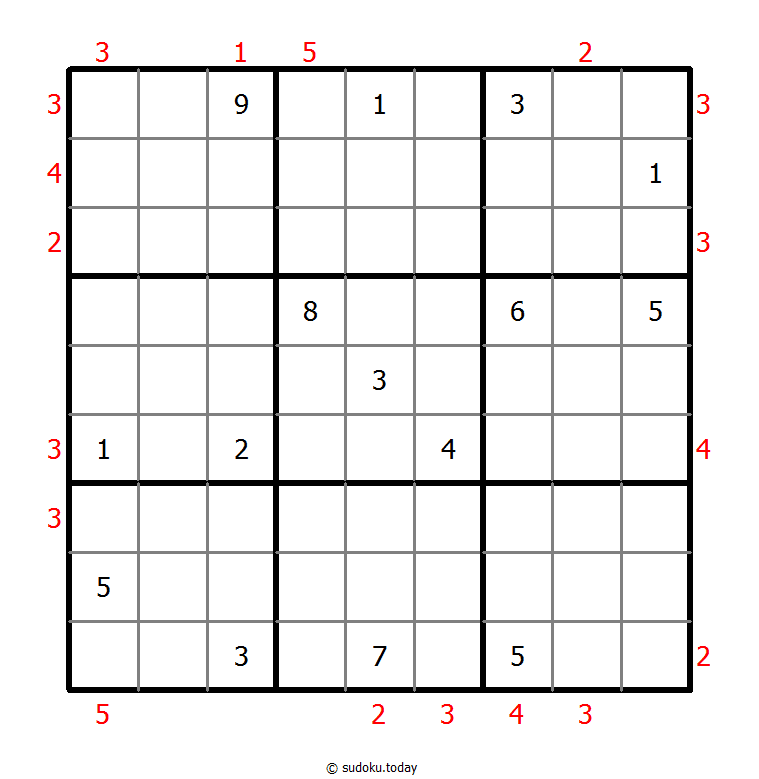 摩天楼数独 #46515