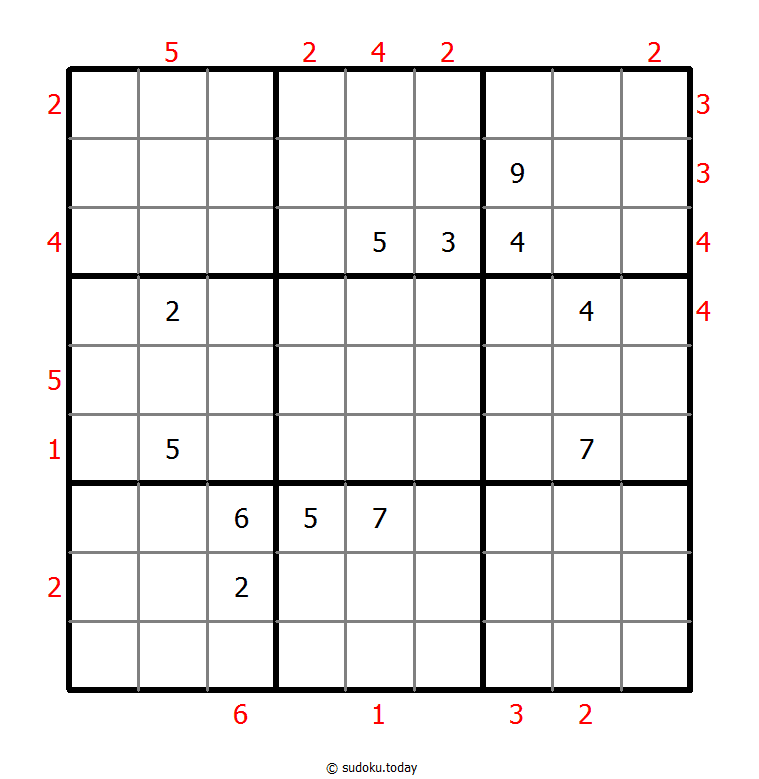 摩天楼数独 #46710