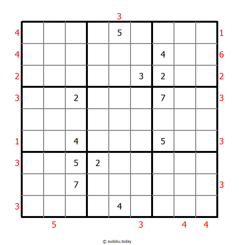 摩天楼数独 #46862