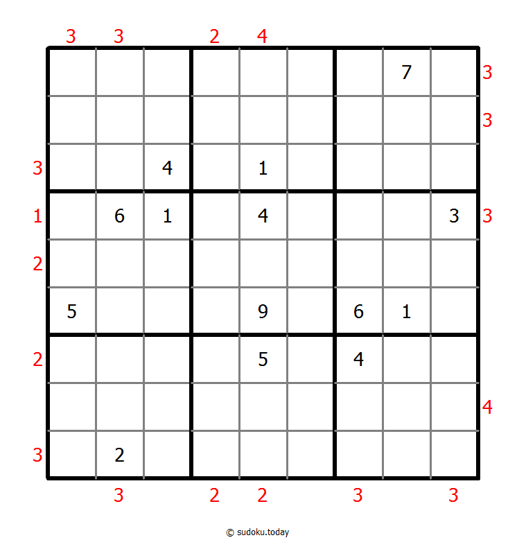 摩天楼数独 #46961