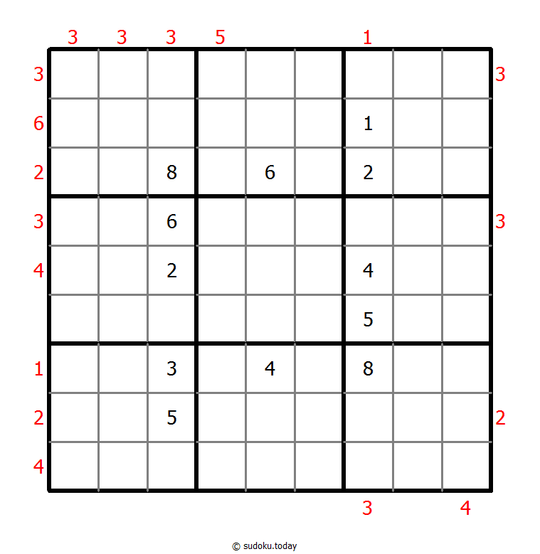 摩天楼数独 #47140