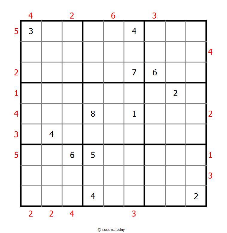 摩天楼数独 #47281