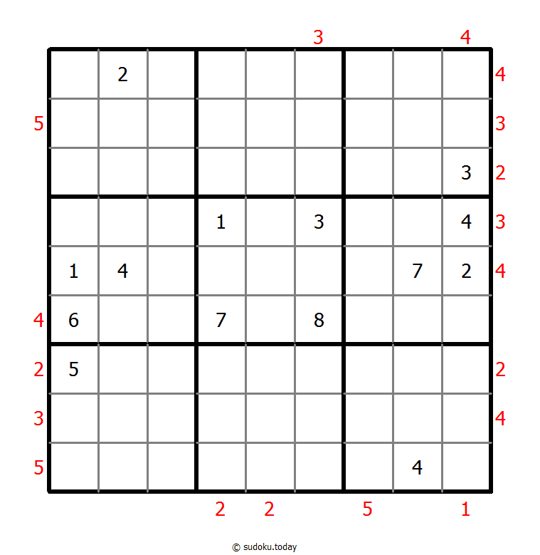 摩天楼数独 #47348