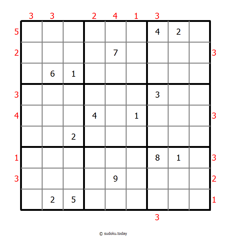 摩天楼数独 #48003