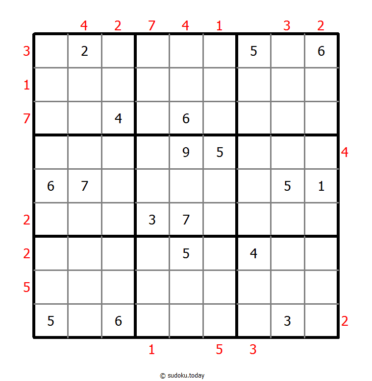 摩天楼数独 #48601
