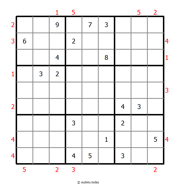 摩天楼数独 #48844