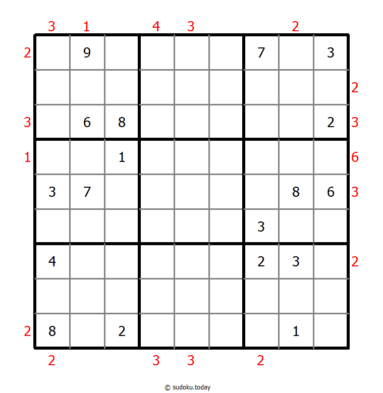 摩天楼数独 #48849