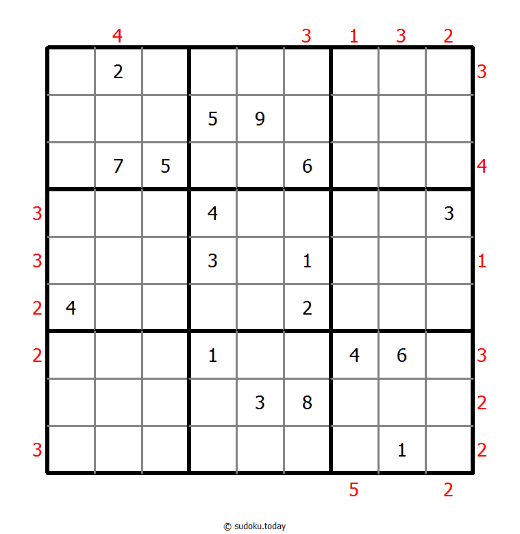 摩天楼数独 #48857