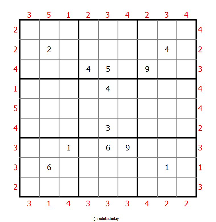 摩天楼数独 #46229