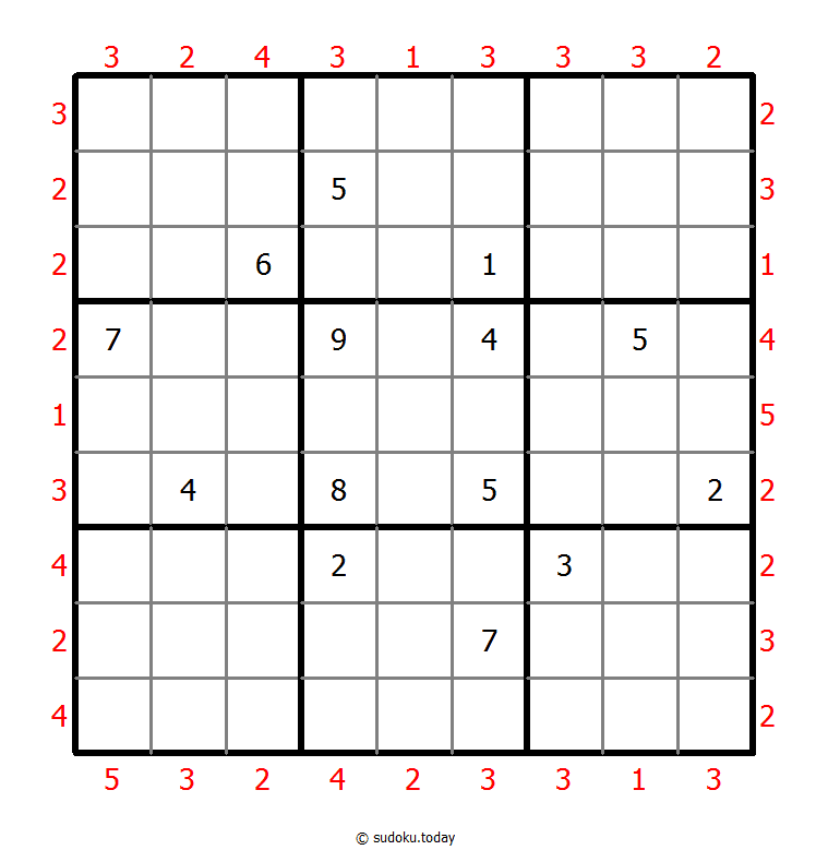 摩天楼数独 #46242