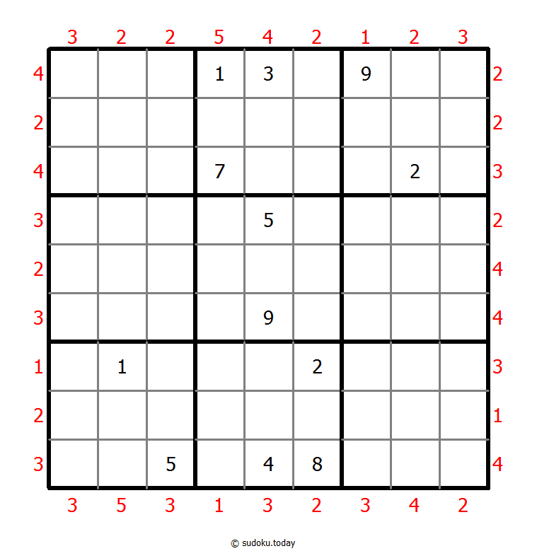 摩天楼数独 #46259