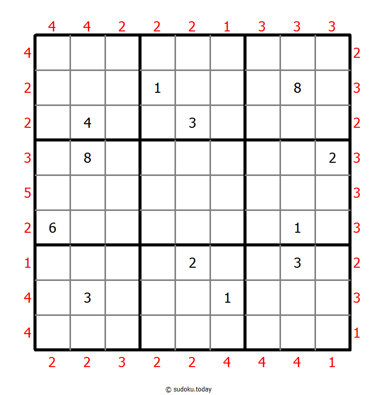 摩天楼数独 #46293