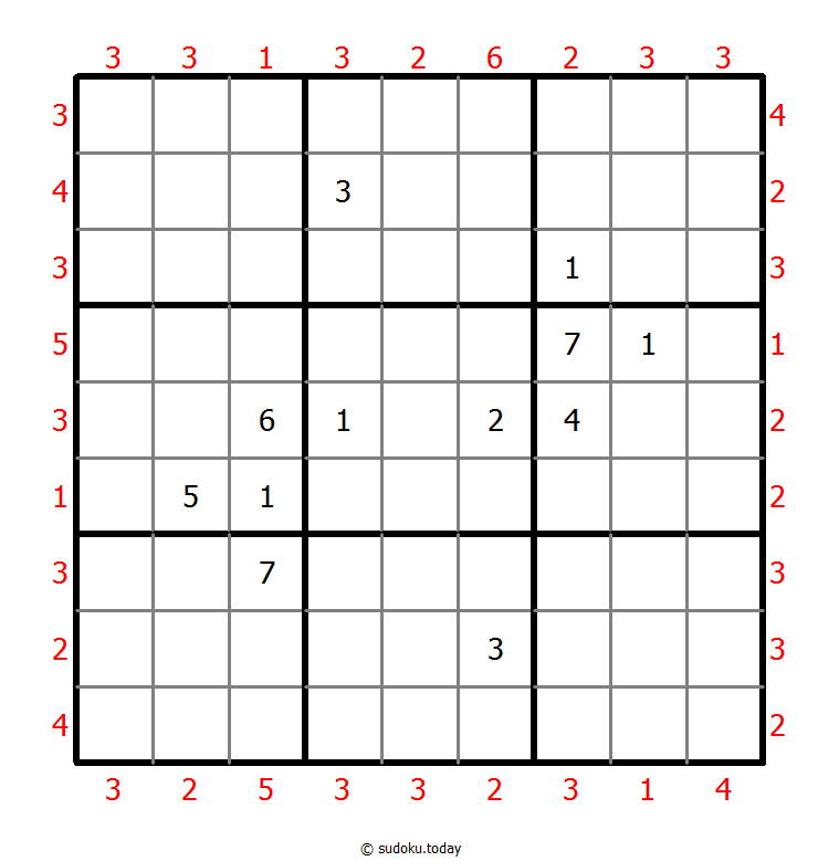 摩天楼数独 #46298