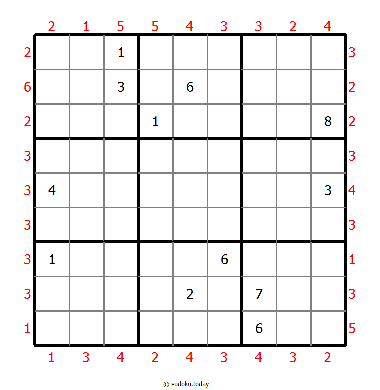 摩天楼数独 #46308