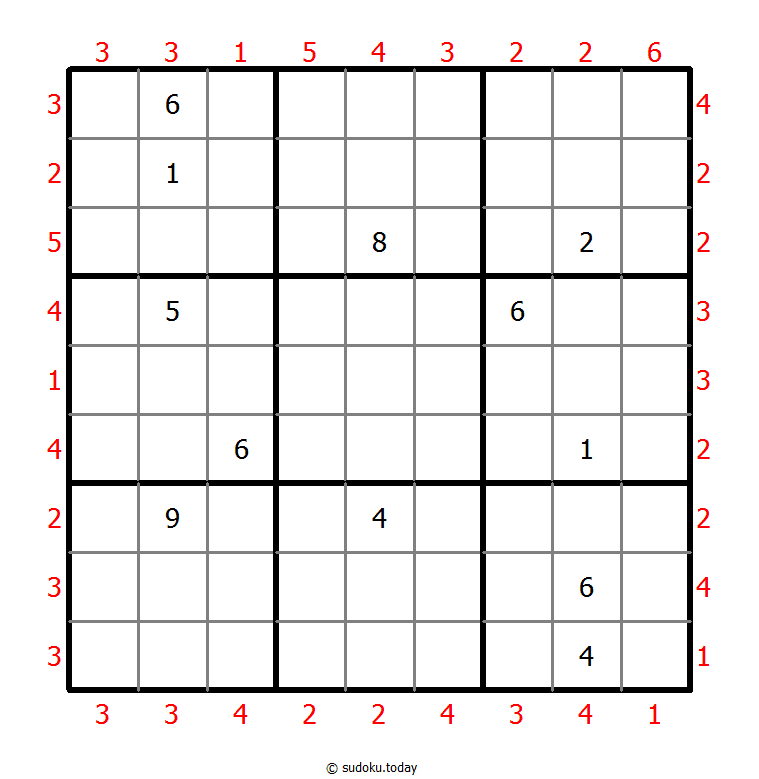 摩天楼数独 #46314