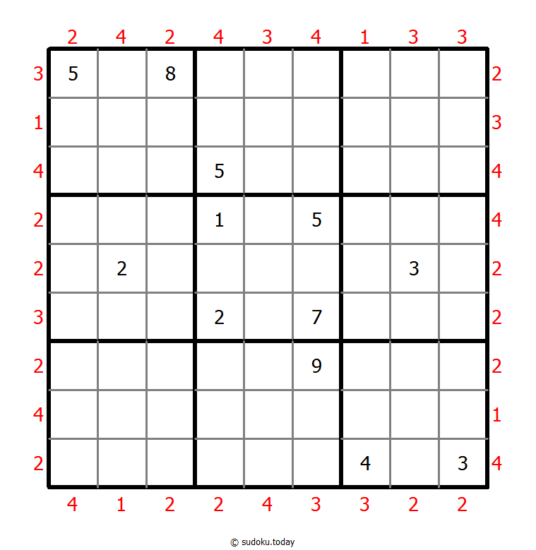 摩天楼数独 #46323