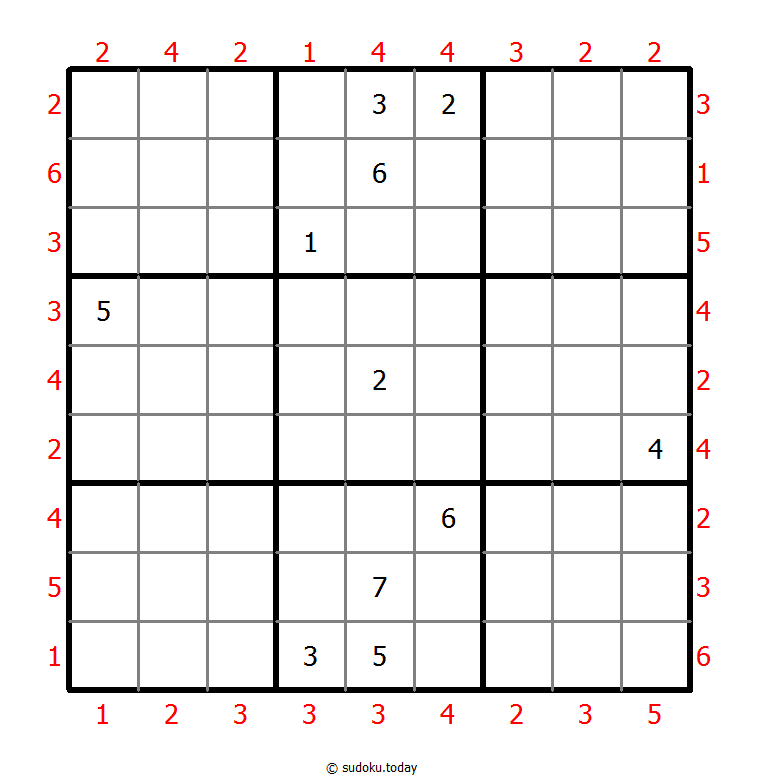 摩天楼数独 #46324