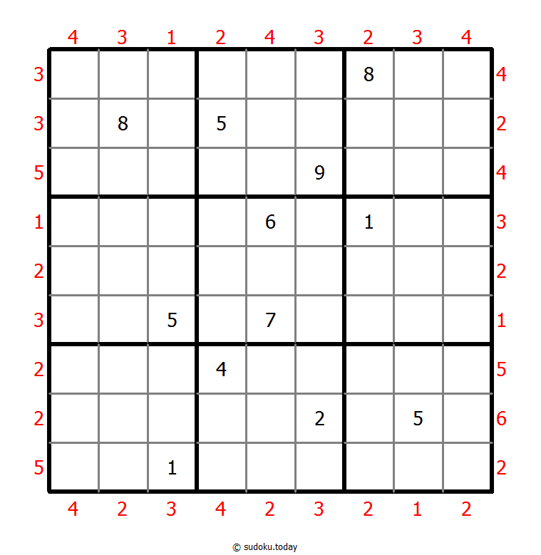 摩天楼数独 #46326