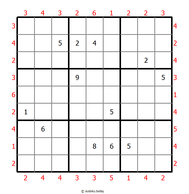 摩天楼数独 #46334