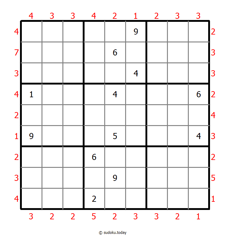 摩天楼数独 #46354