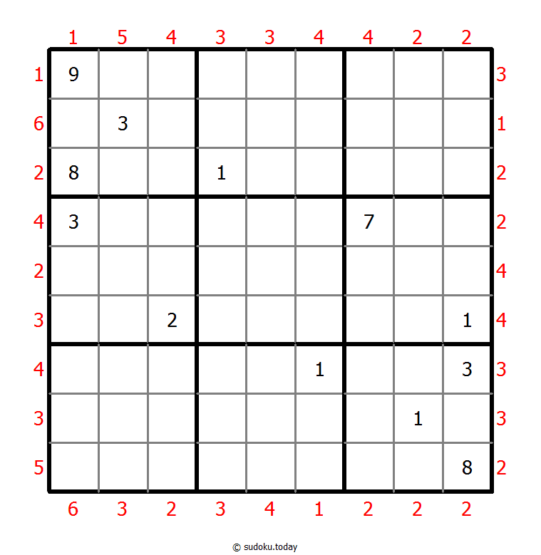 摩天楼数独 #46359
