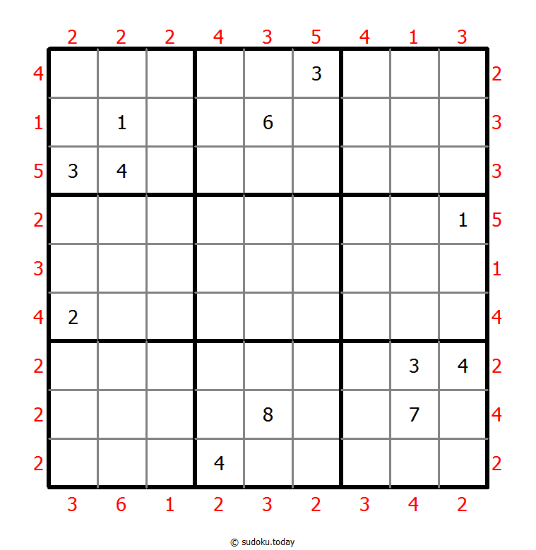 摩天楼数独 #46370