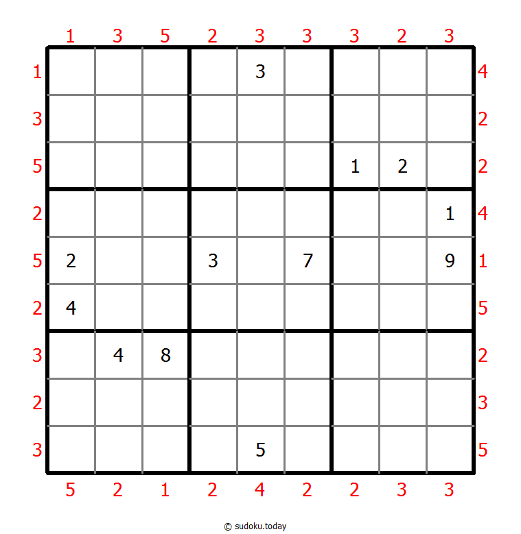 摩天楼数独 #46372