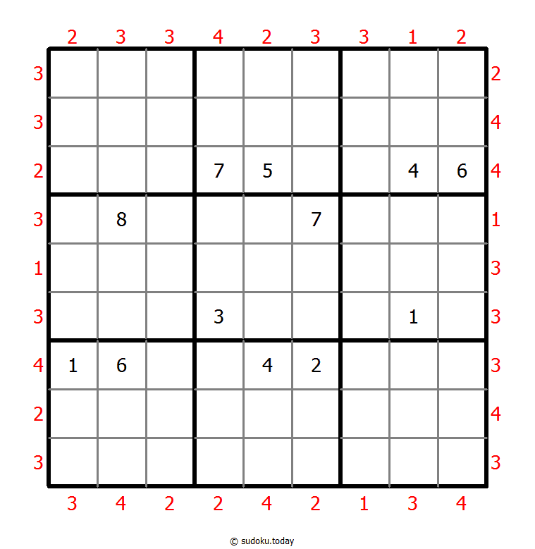 摩天楼数独 #46383