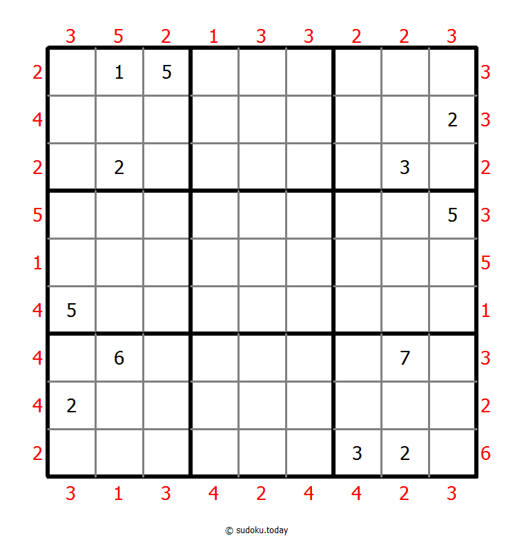 摩天楼数独 #46427