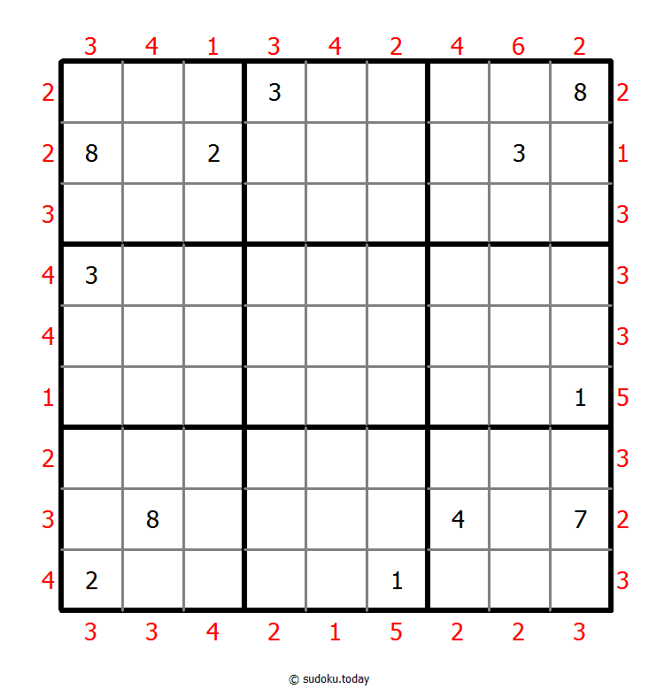 摩天楼数独 #46462