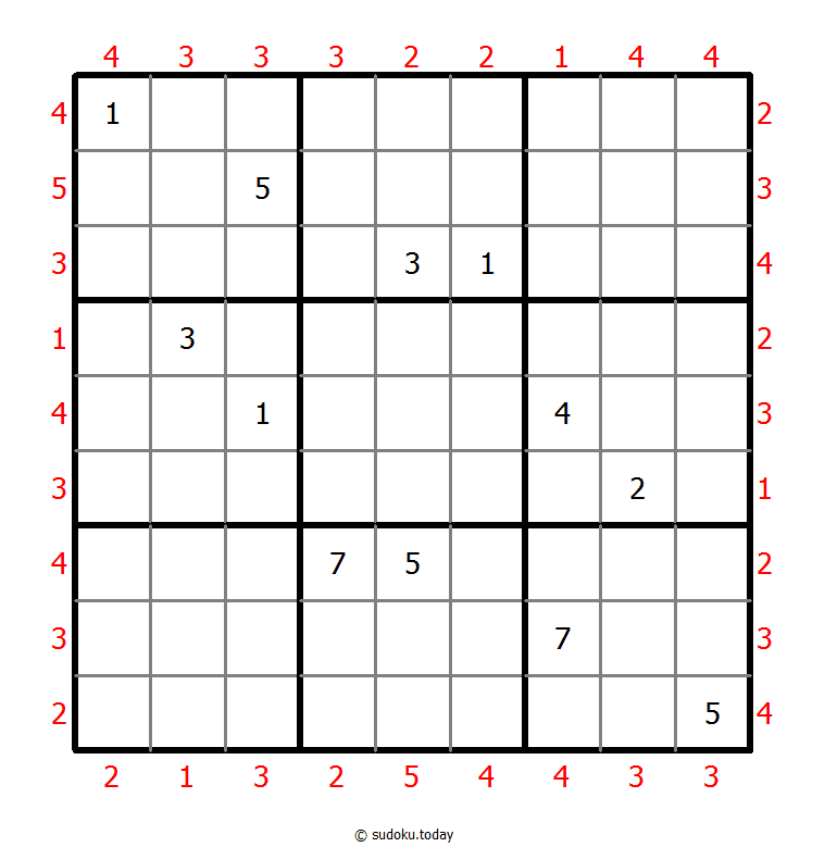 摩天楼数独 #46463