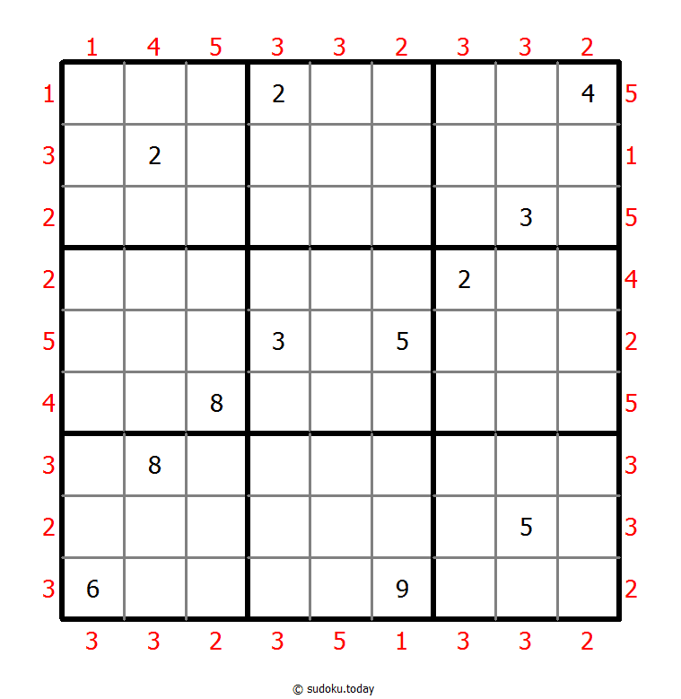 摩天楼数独 #46464