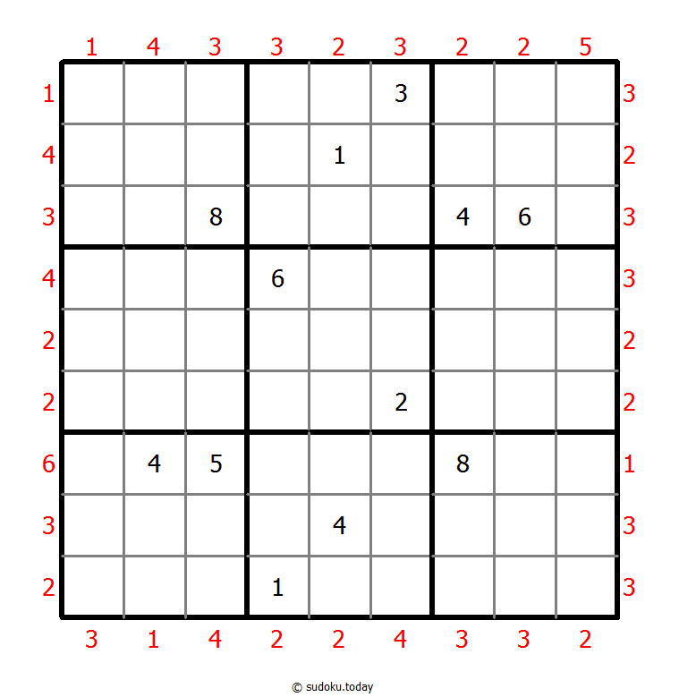 摩天楼数独 #46472