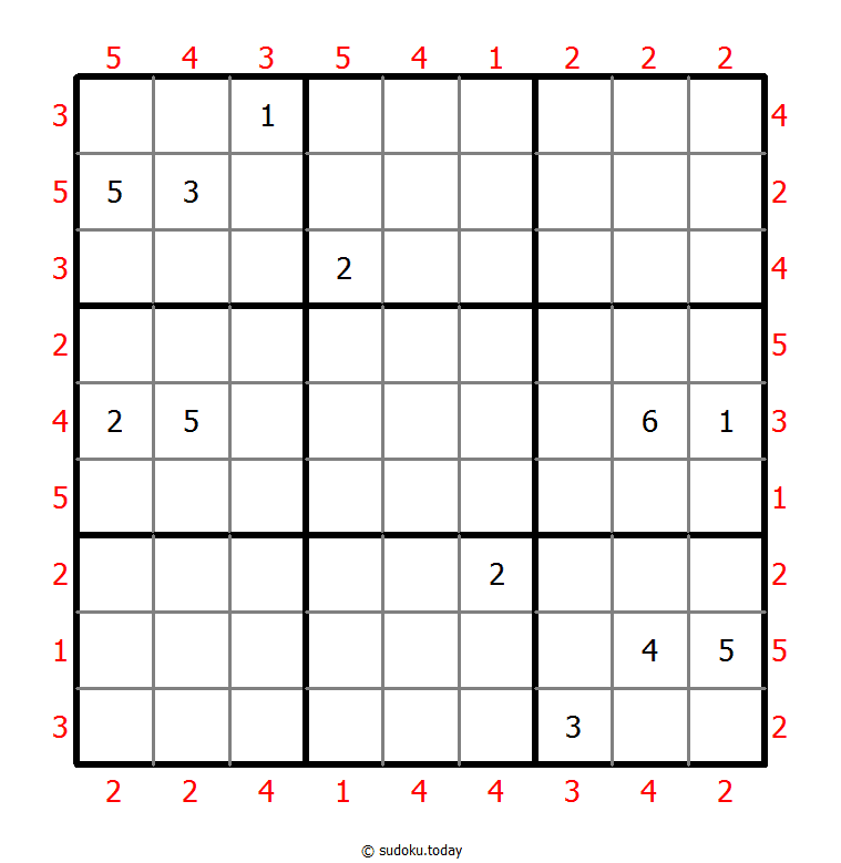 摩天楼数独 #46498