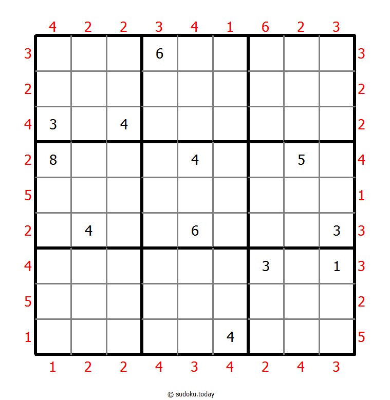 摩天楼数独 #46518