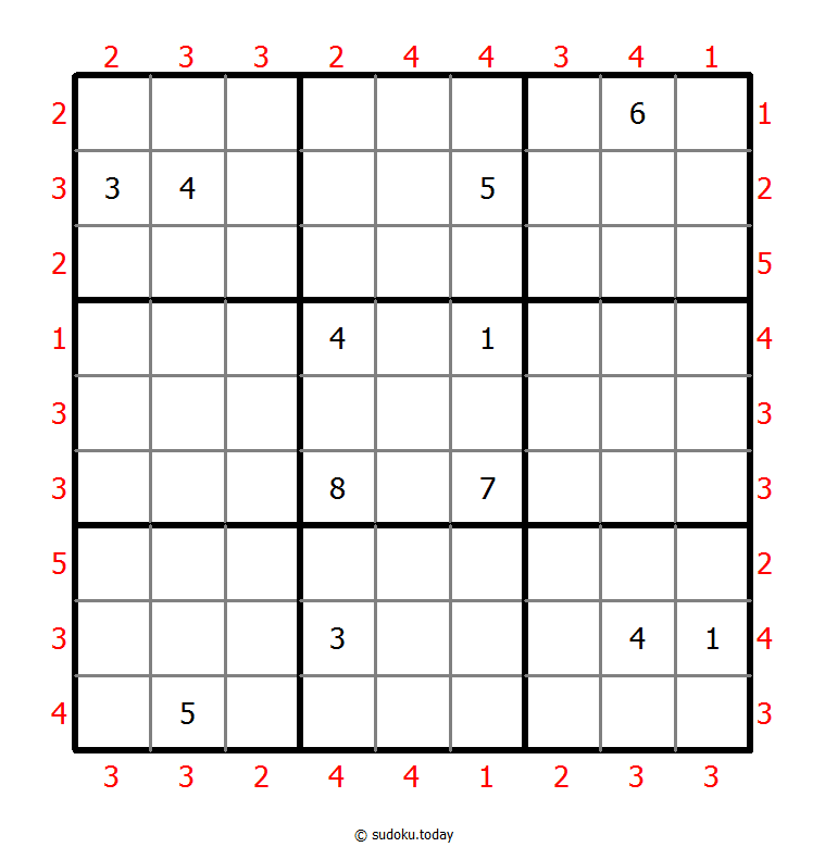 摩天楼数独 #46529