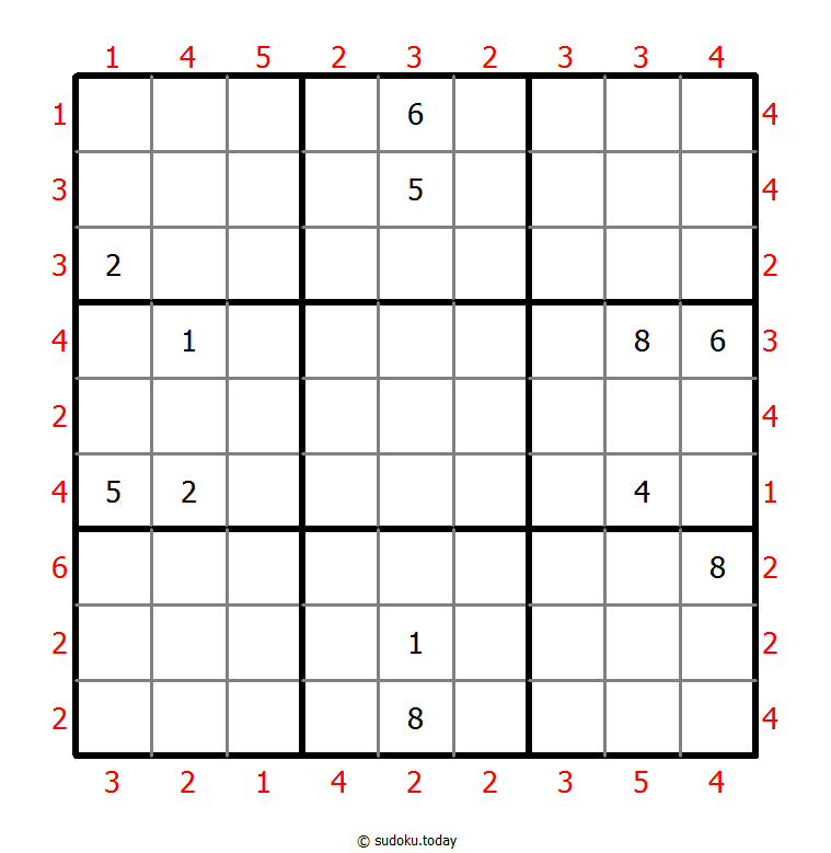 摩天楼数独 #46566