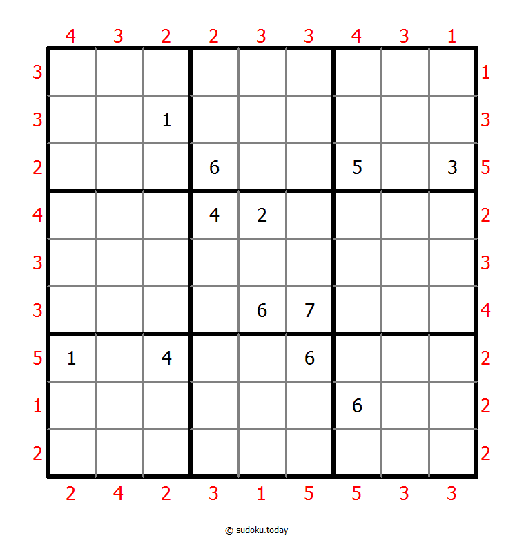 摩天楼数独 #46568
