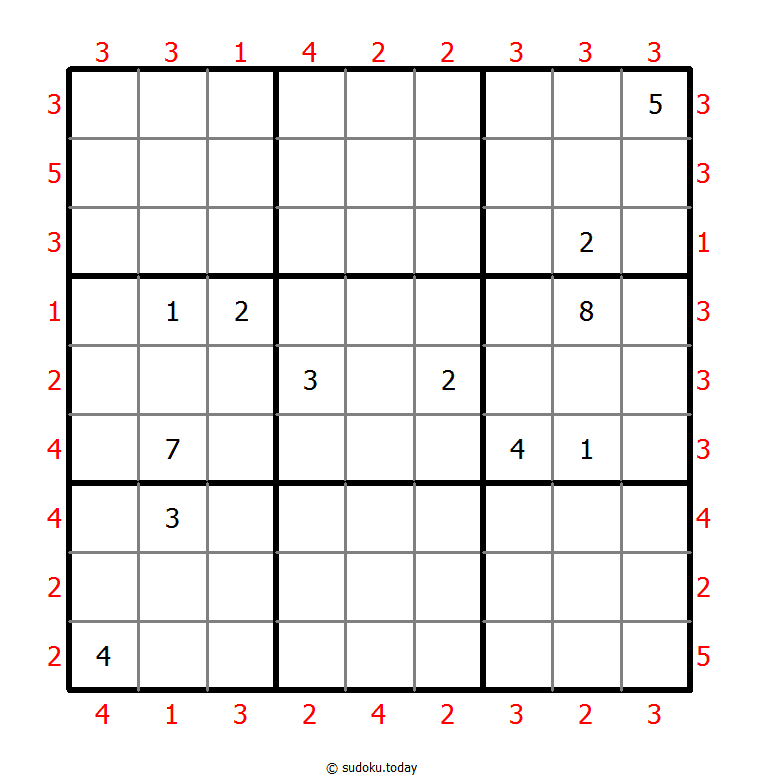 摩天楼数独 #46633