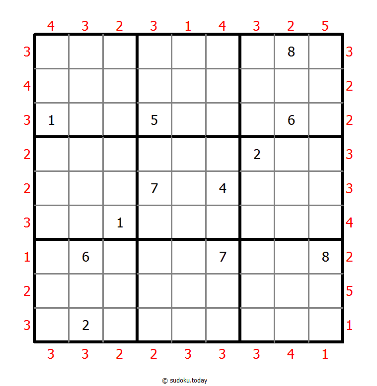摩天楼数独 #46731