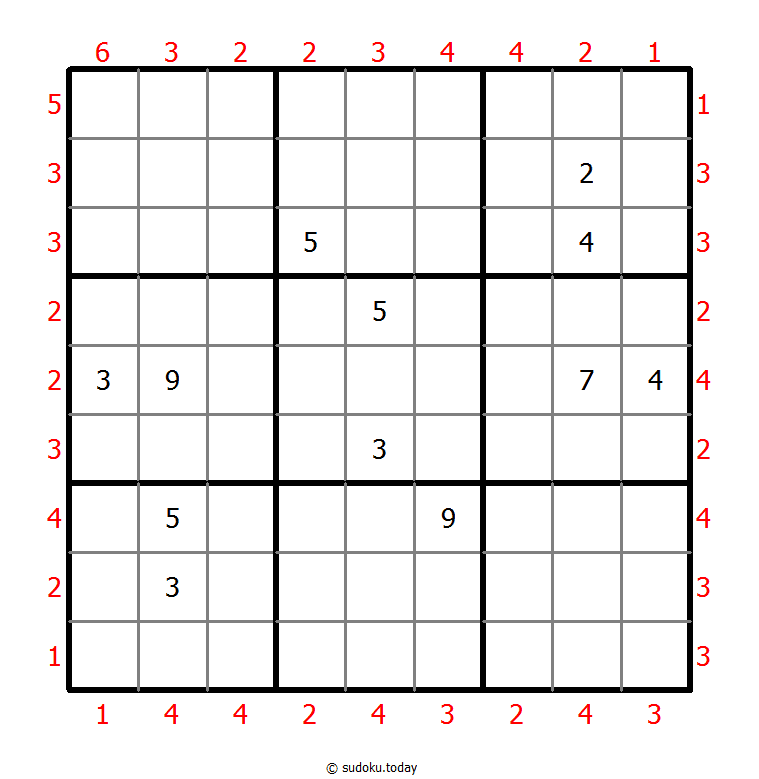 摩天楼数独 #46751