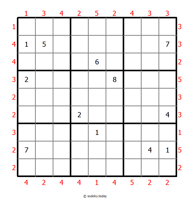 摩天楼数独 #46852