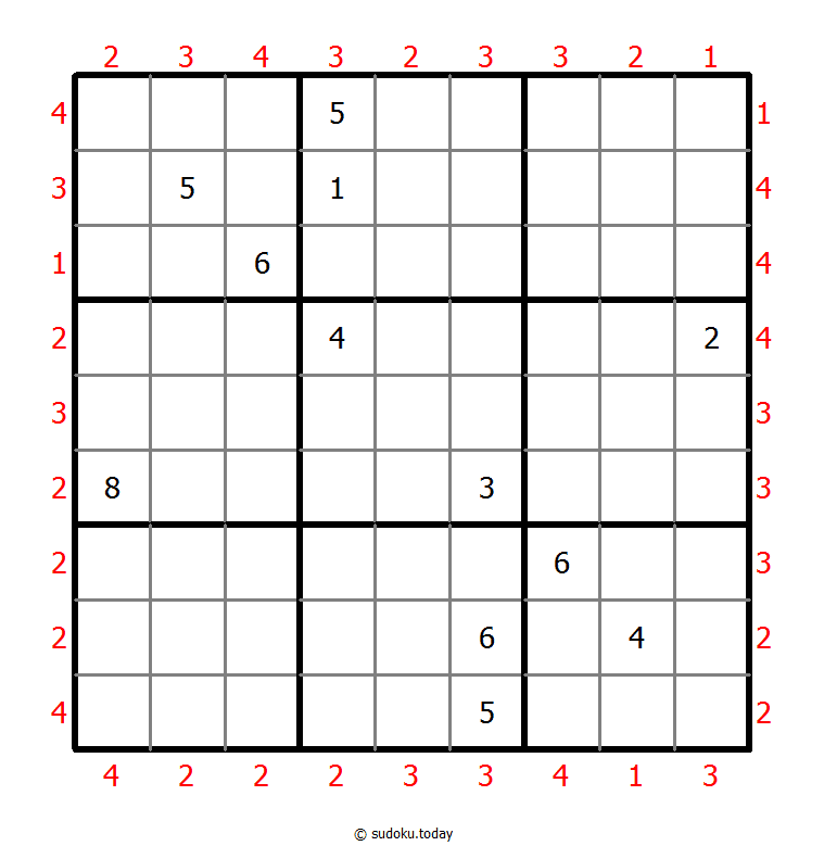 摩天楼数独 #46939
