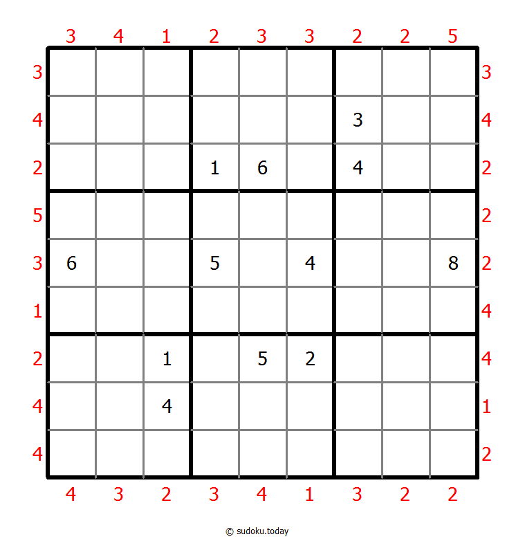 摩天楼数独 #47032